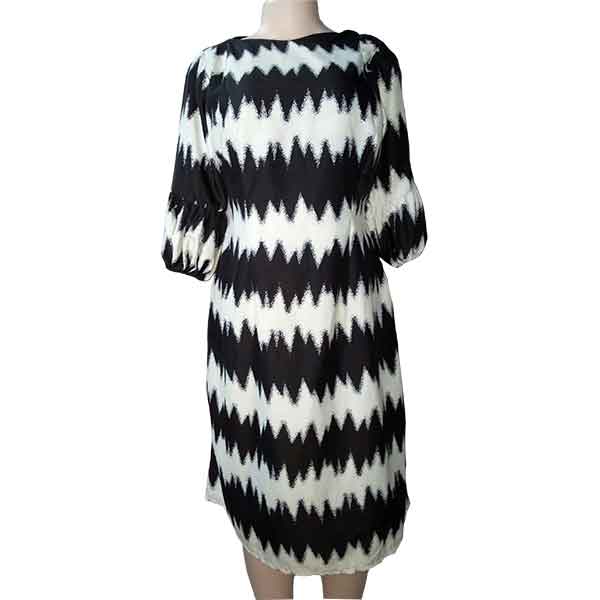 Women Puff Sleeved Fully Lined Monochrome Dress  CartRollers ﻿Online  Marketplace Shopping Store In Lagos Nigeria