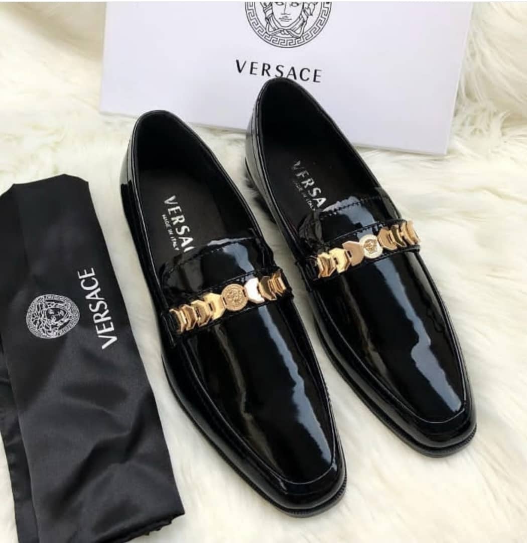 versace leather shoes