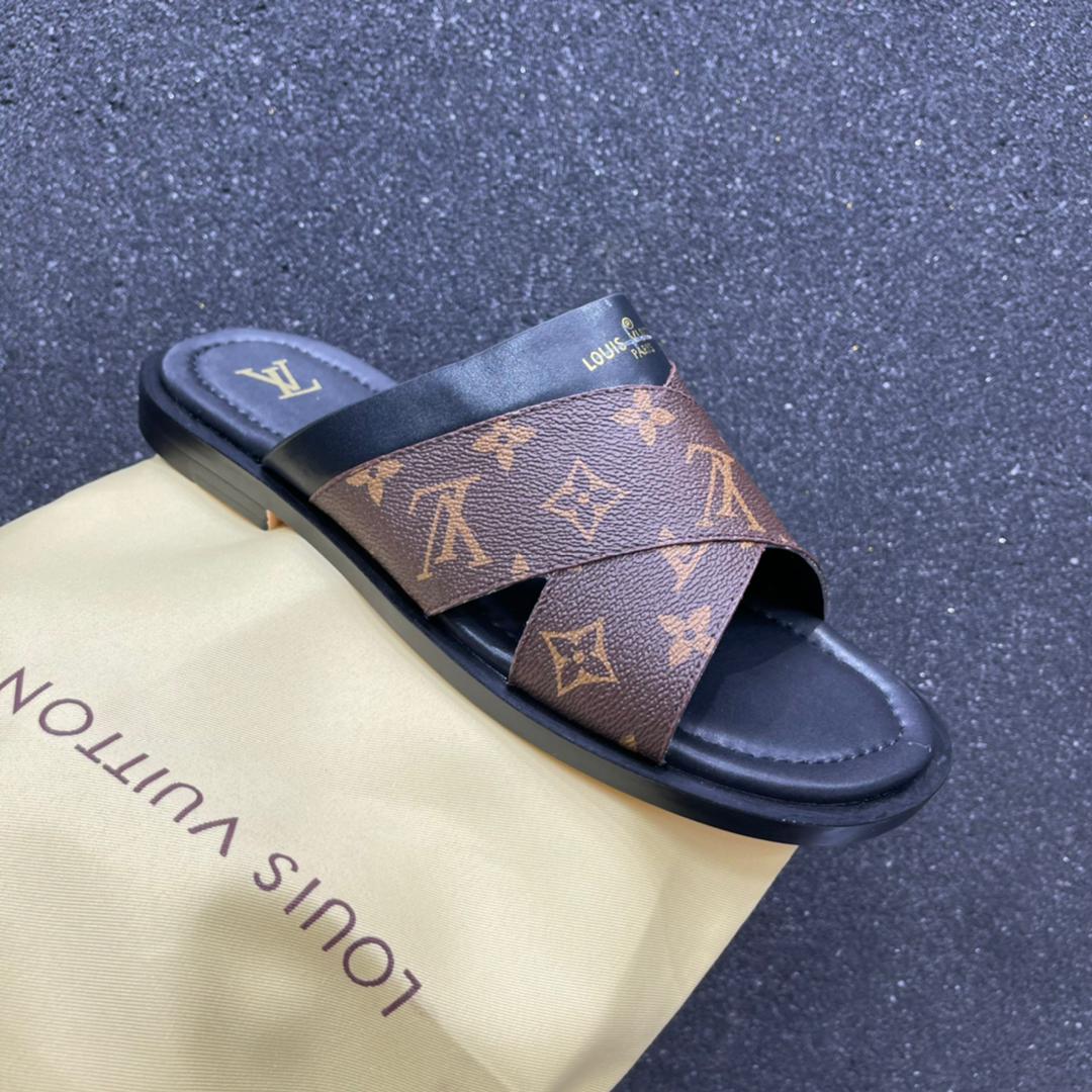 Louis Vuitton black palm slippers  Olist Women's Louis Vuitton Slippers  shoes For Sale In Nigeria