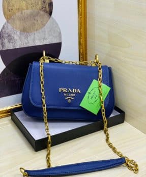 prada milano blue purse