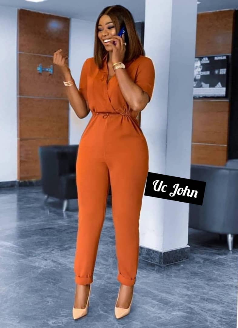 Classy Ladies Short Sleeve Jumpsuit  CartRollers ﻿Online Marketplace  Shopping Store In Lagos Nigeria