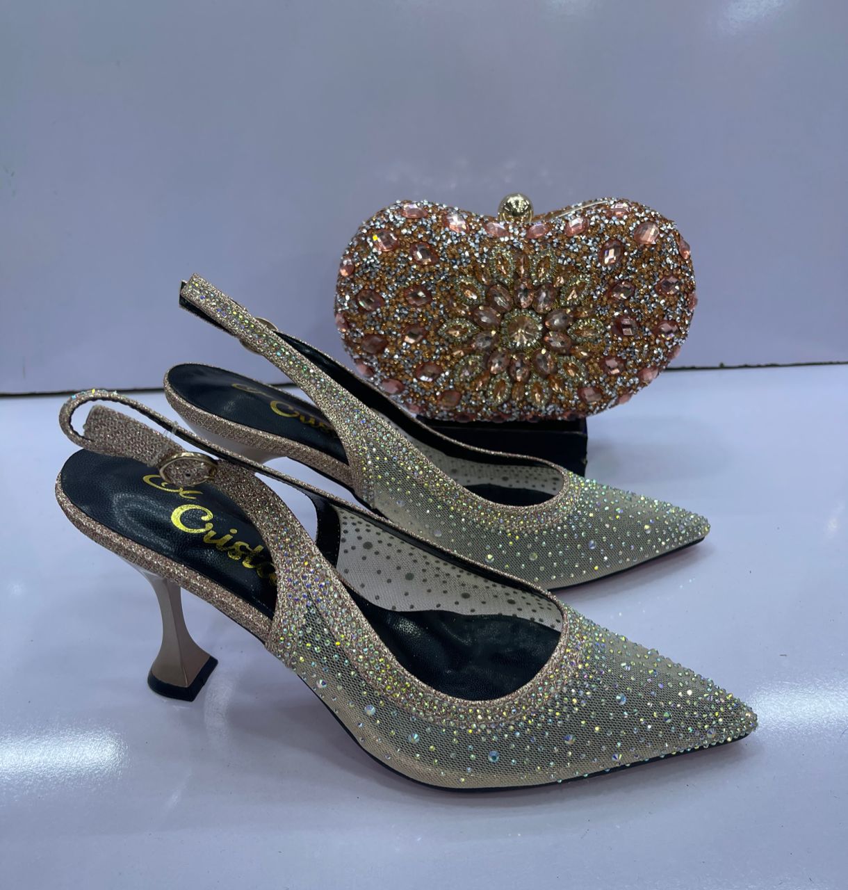 Green Crystal High Heel Green Prom Shoes With Purse For Womens Wedding And  Evening Events Plus Size Available From Wranp, $111.56 | DHgate.Com