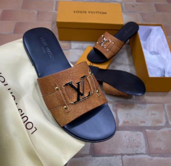 MEN'S LV LEATHER PALM SLIPPERS  CartRollers ﻿Online Marketplace Shopping  Store In Lagos Nigeria