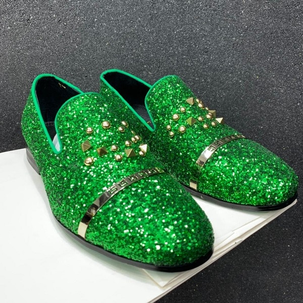 Men's on sale green loafers