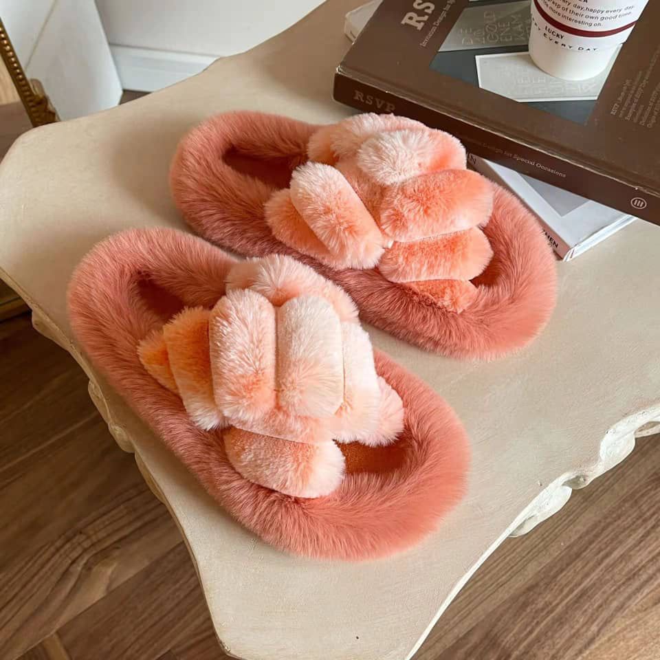 FLUFFY FAUX FUR FANCY SLIPPERS CartRollers Online Marketplace