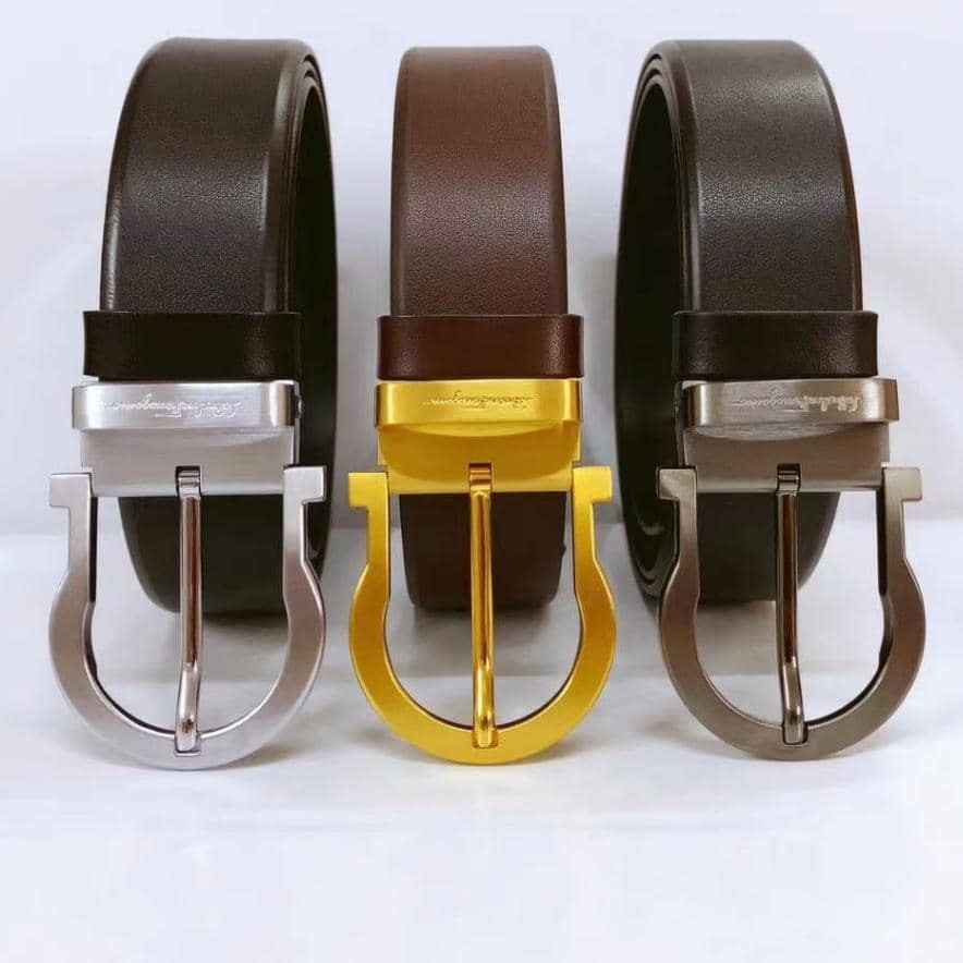 One Size Fits All Genuine Leather Mens Belt with Easier Adjustable Buckle  at  Men's Clothing store