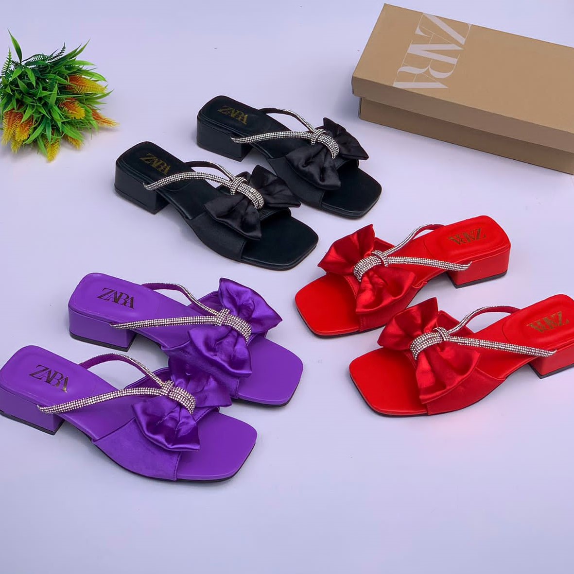 Ladies Multi-Colored Moderate Block Heels Slippers  CartRollers ﻿Online  Marketplace Shopping Store In Lagos Nigeria